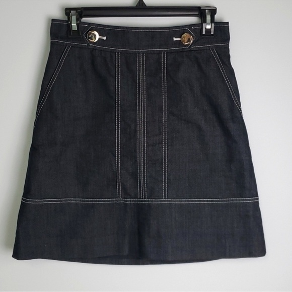 Karen Millen Dresses & Skirts - Karen Millen Denim A-Line Short Skirt Size 6